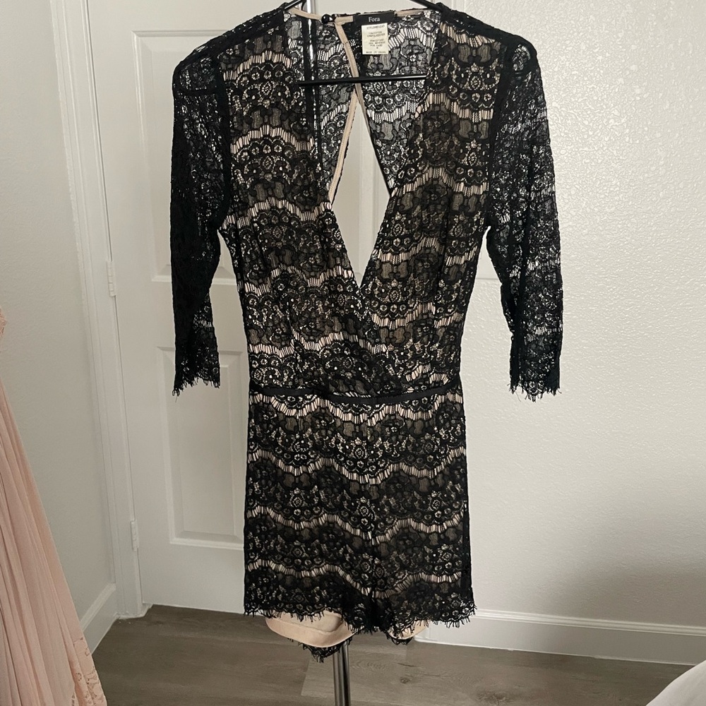 Black Lace Romper